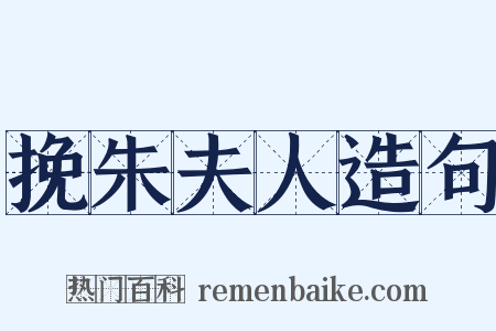 挽朱夫人造句是什么意思的图片